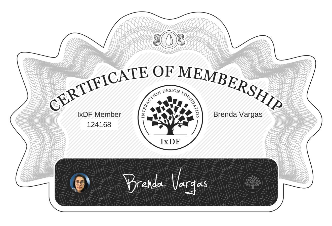 Certificate of Membership – Brenda Vargas