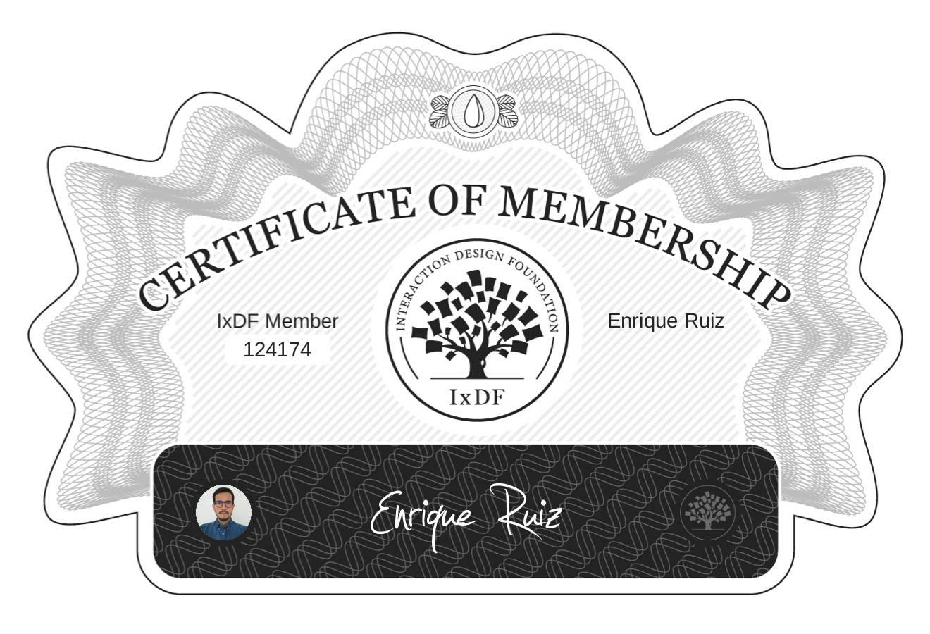 Certificate of Membership – Enrique Ruiz