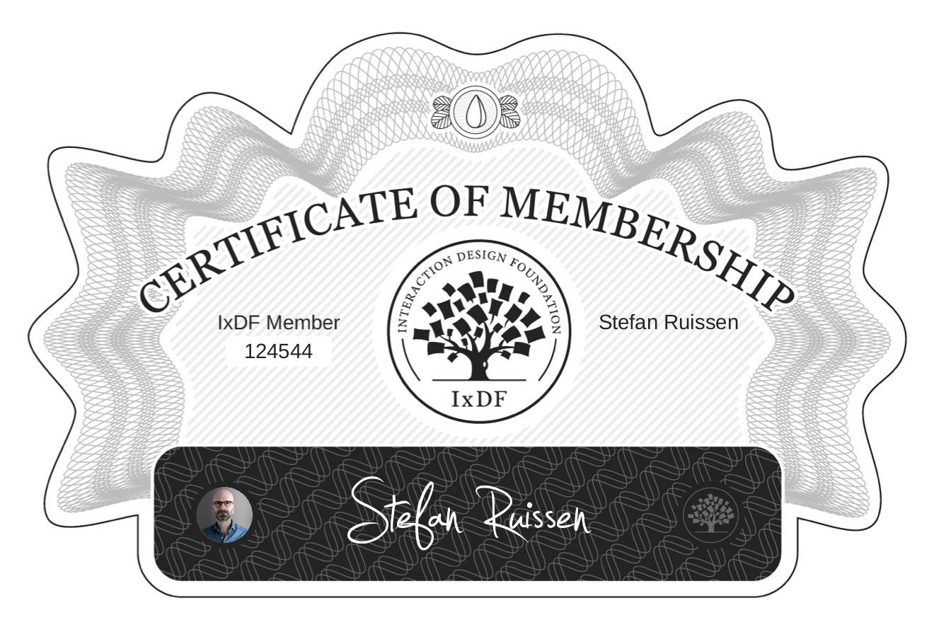 Certificate of Membership – Stefan Ruissen