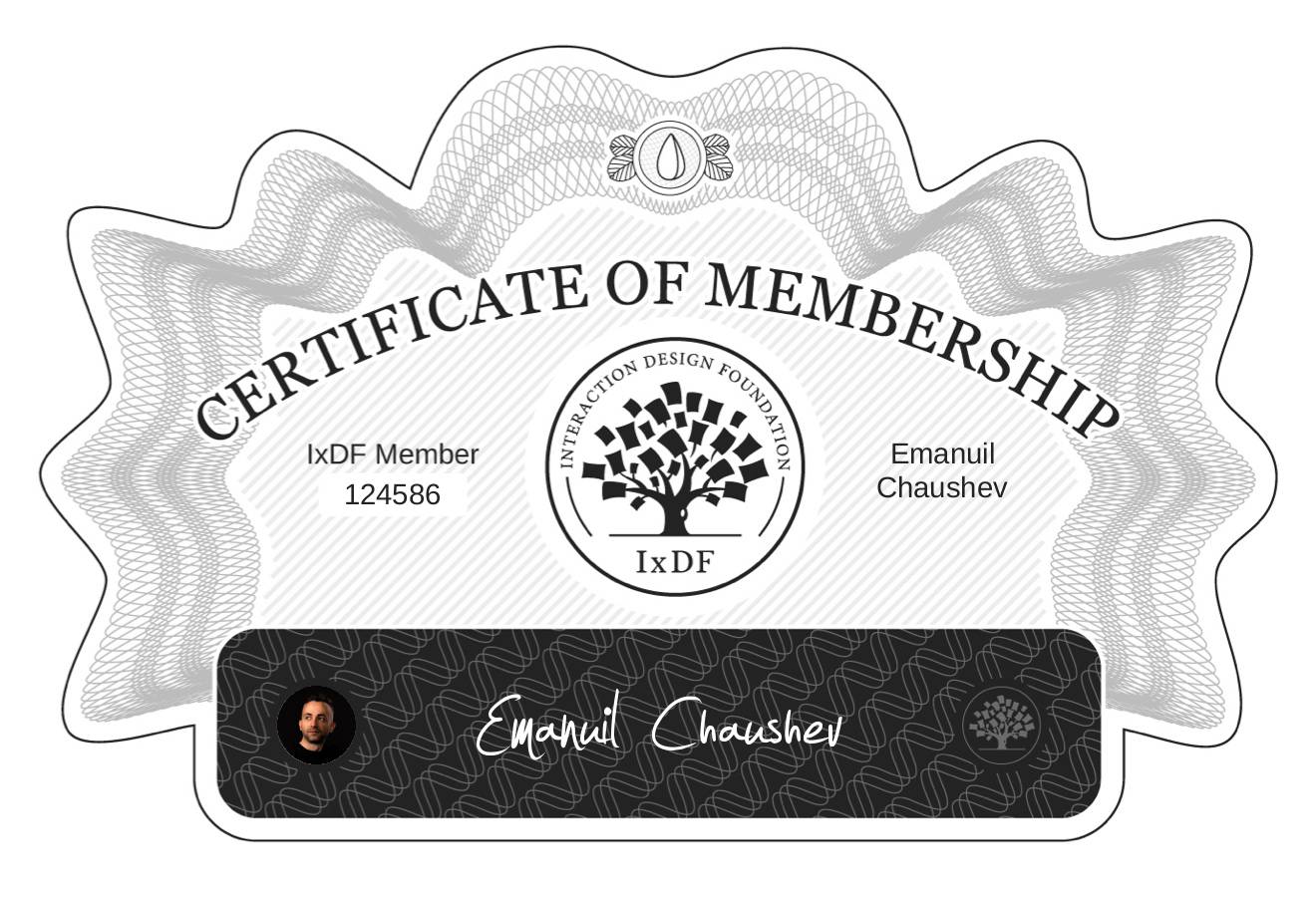 Certificate of Membership – Emanuil Chaushev