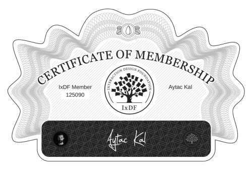 Certificate of Membership – Aytaç Kal