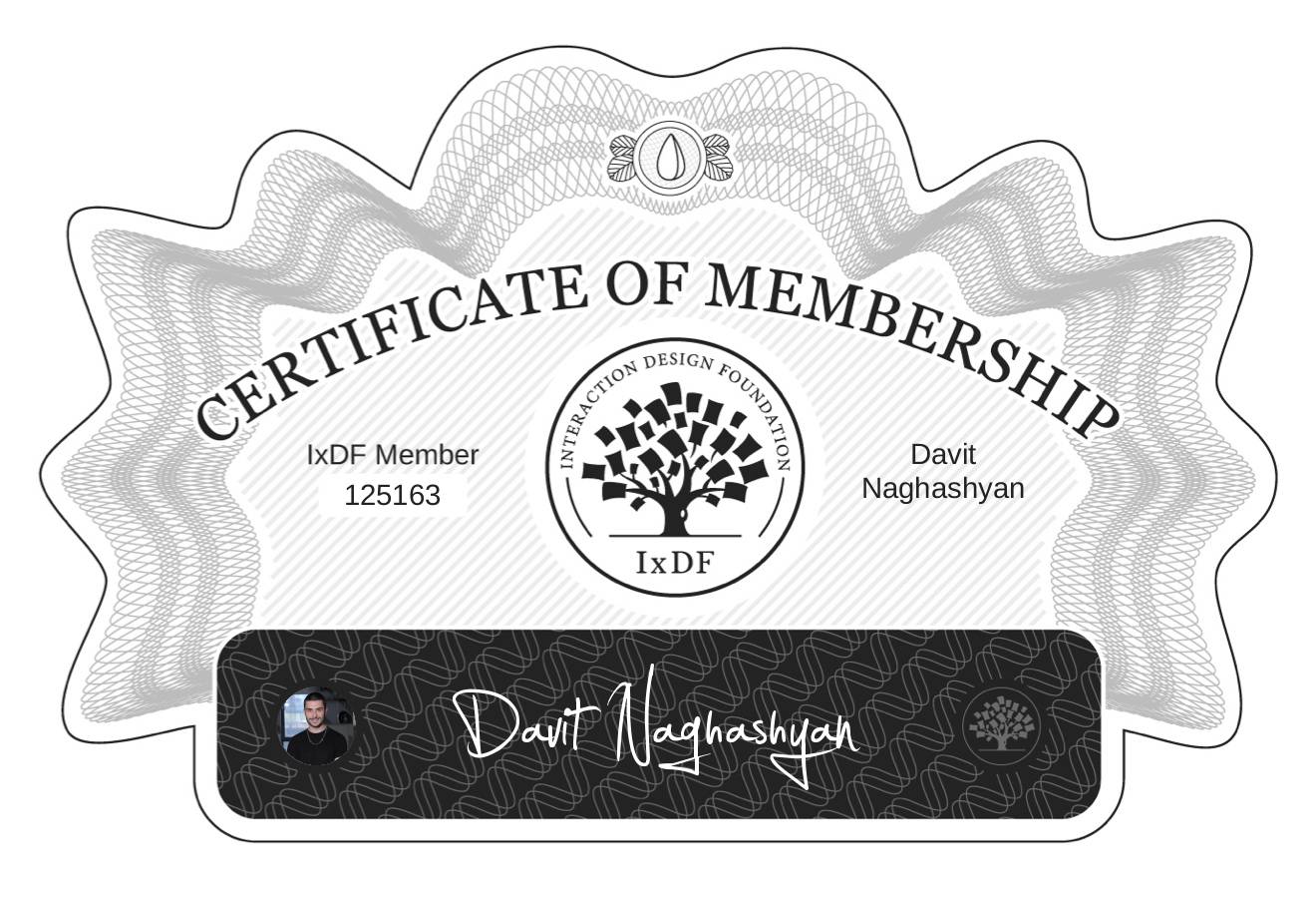 Certificate of Membership – Davit Naghashyan