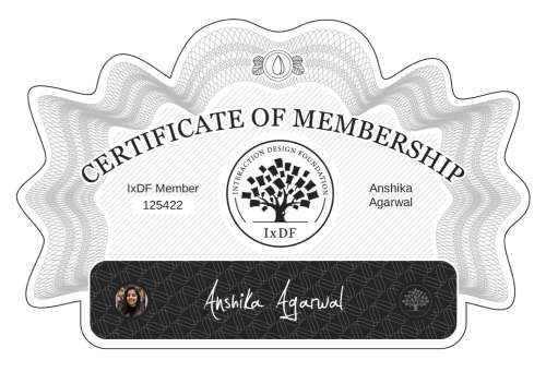 Certificate of Membership – Anshika Agarwal