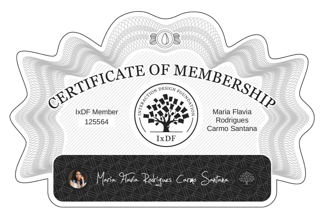 Certificate of Membership – Maria Flávia Rodrigues Carmo Santana
