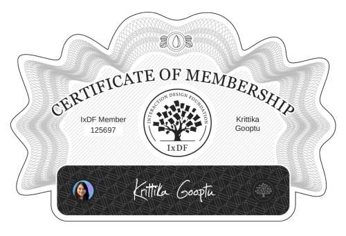 Certificate of Membership – Krittika Gooptu
