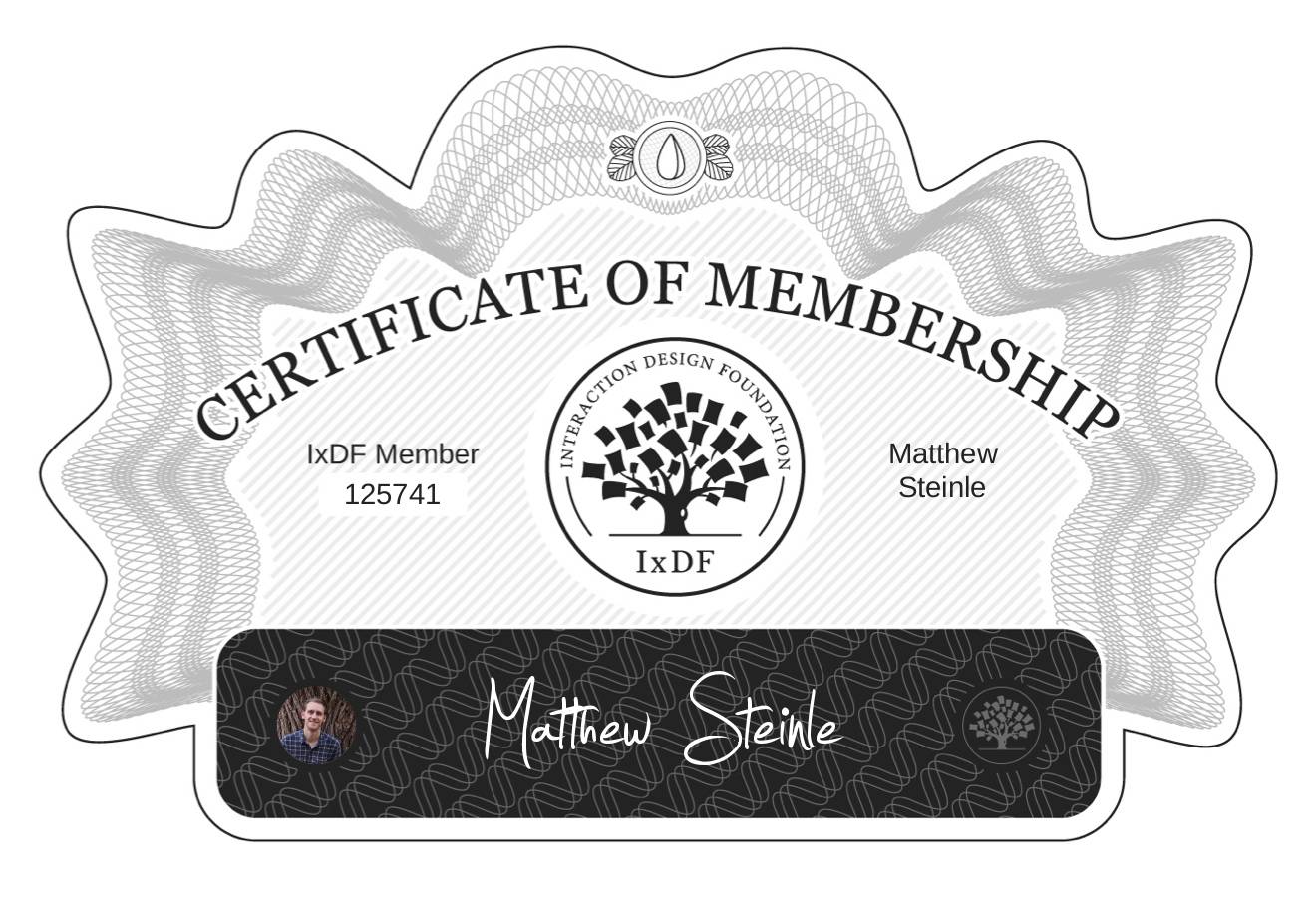 Certificate of Membership – Matthew Steinle