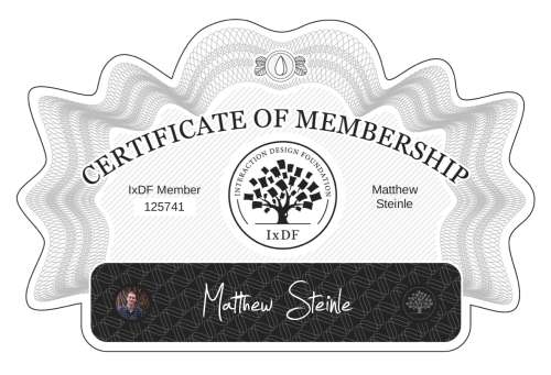Certificate of Membership – Matthew Steinle