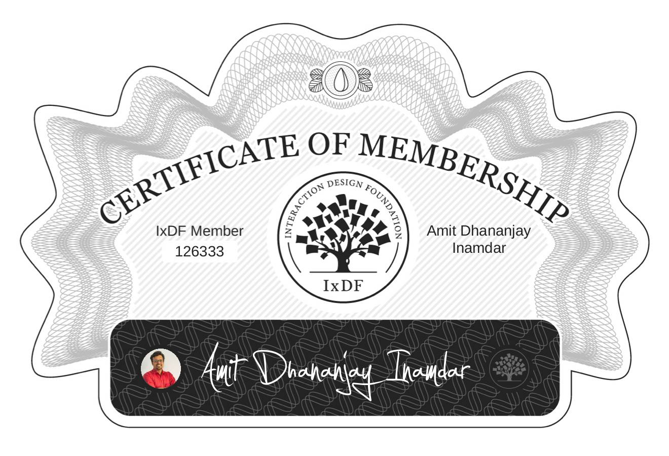 Certificate of Membership – Amit Dhananjay Inamdar