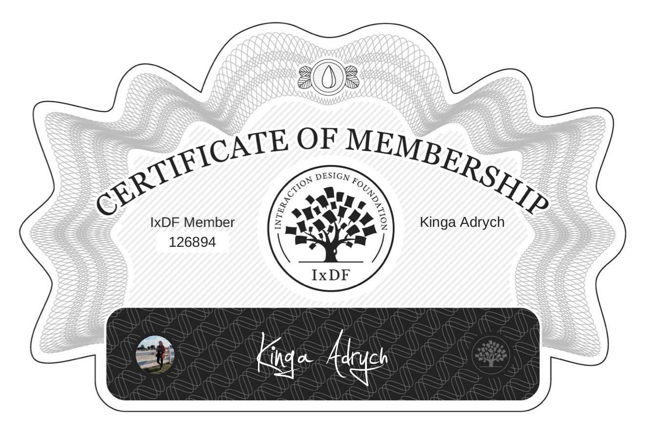 Certificate of Membership – Kinga Adrych