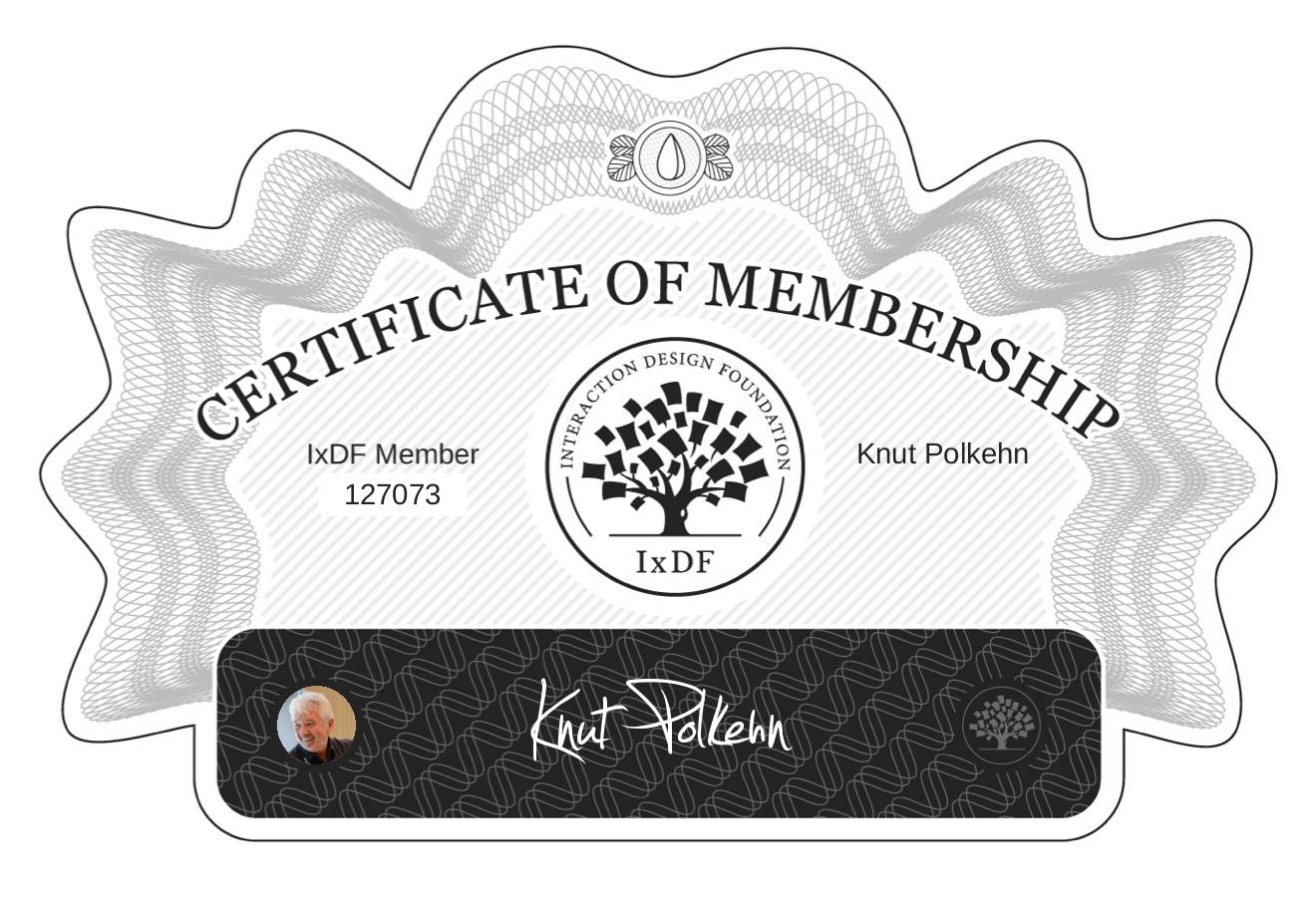 Certificate of Membership – Knut Polkehn