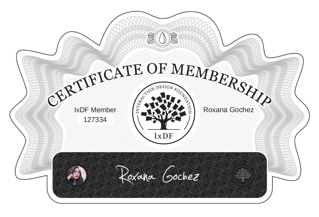 Certificate of Membership – Roxana Góchez