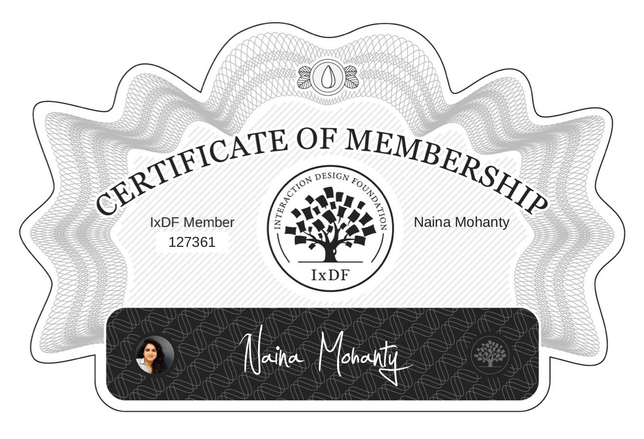 Certificate of Membership – Naina Mohanty