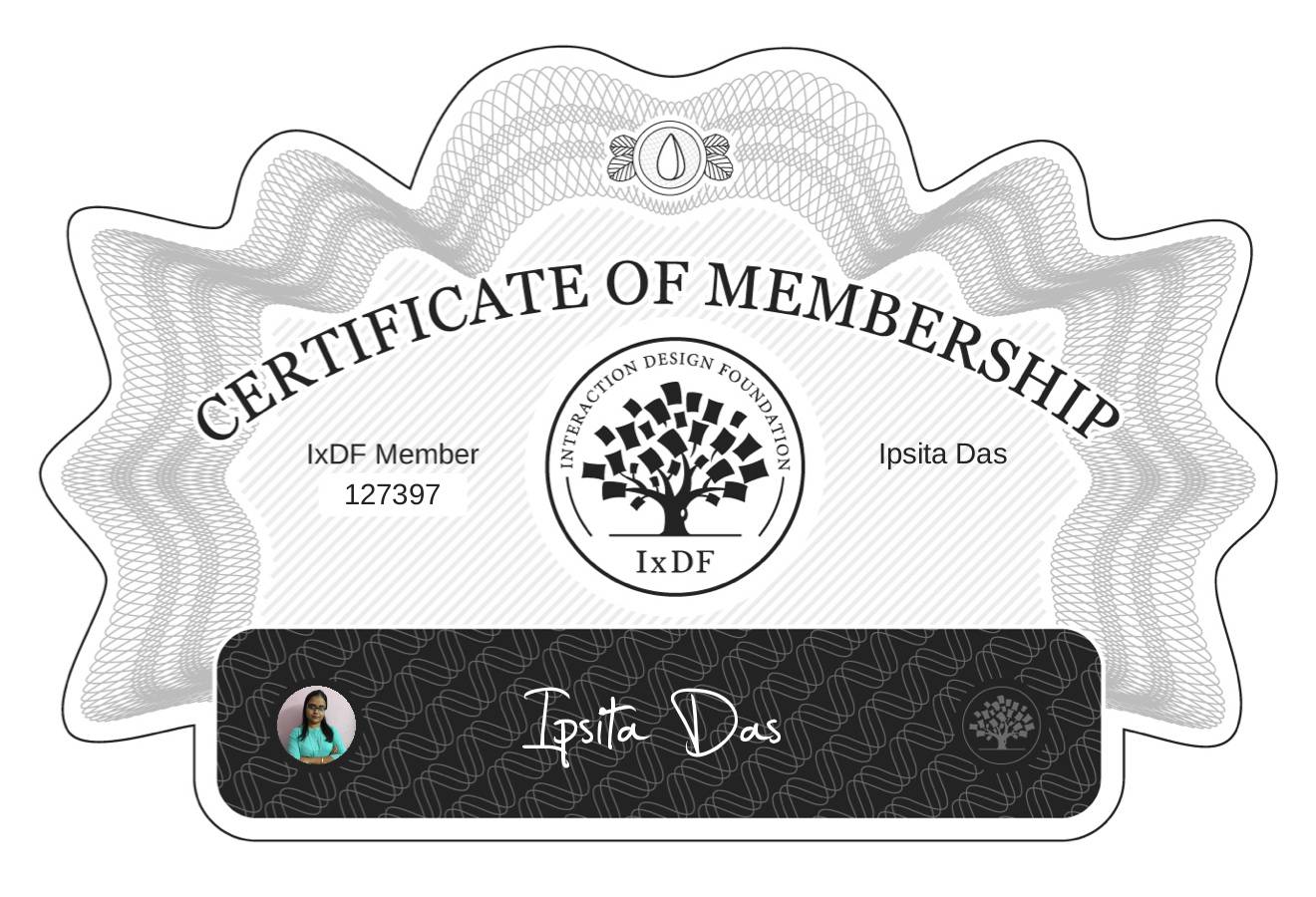 Certificate of Membership – Ipsita Das