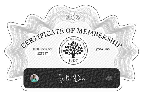 Certificate of Membership – Ipsita Das