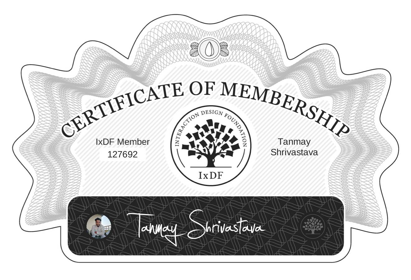 Certificate of Membership – Tanmay Shrivastava