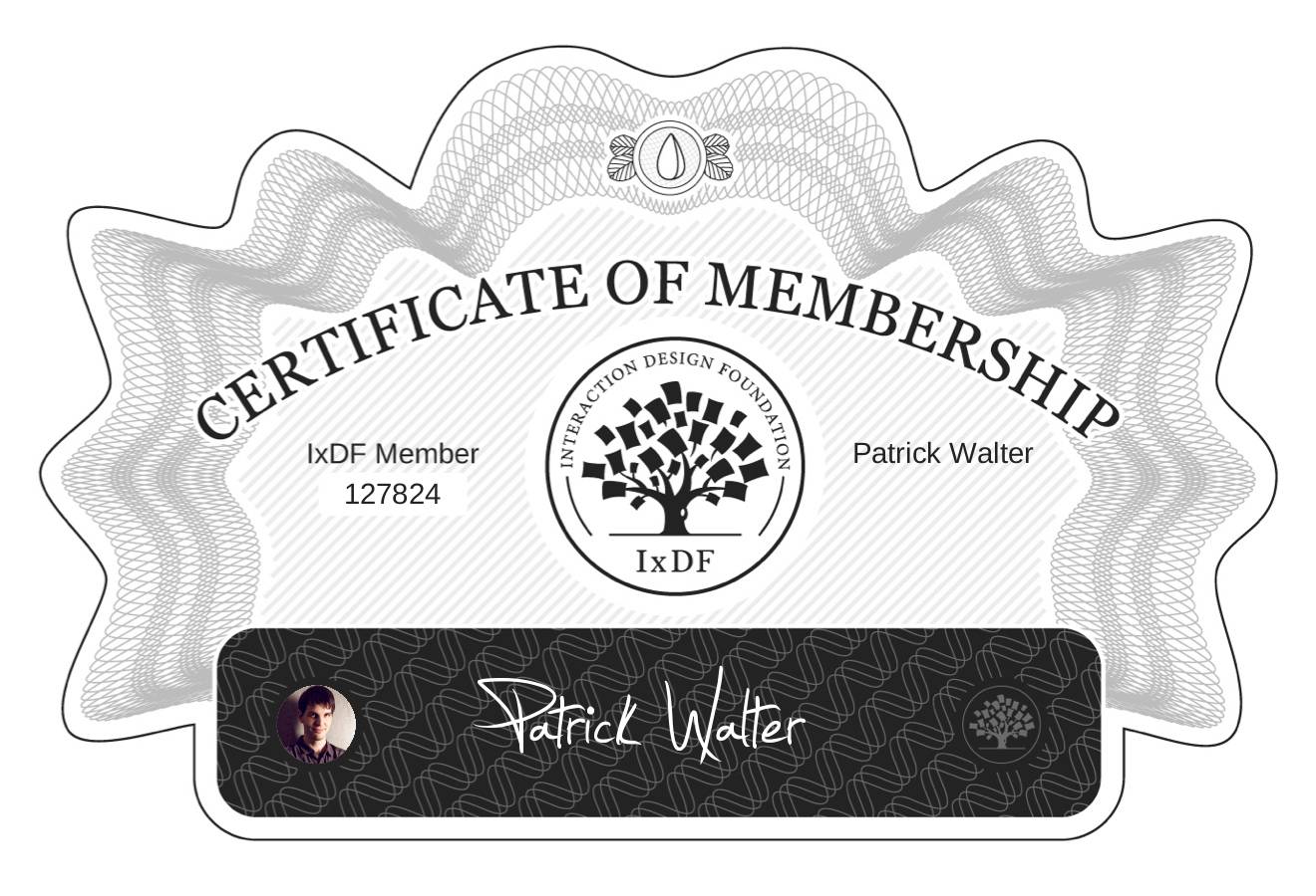 Certificate of Membership – Patrick Walter