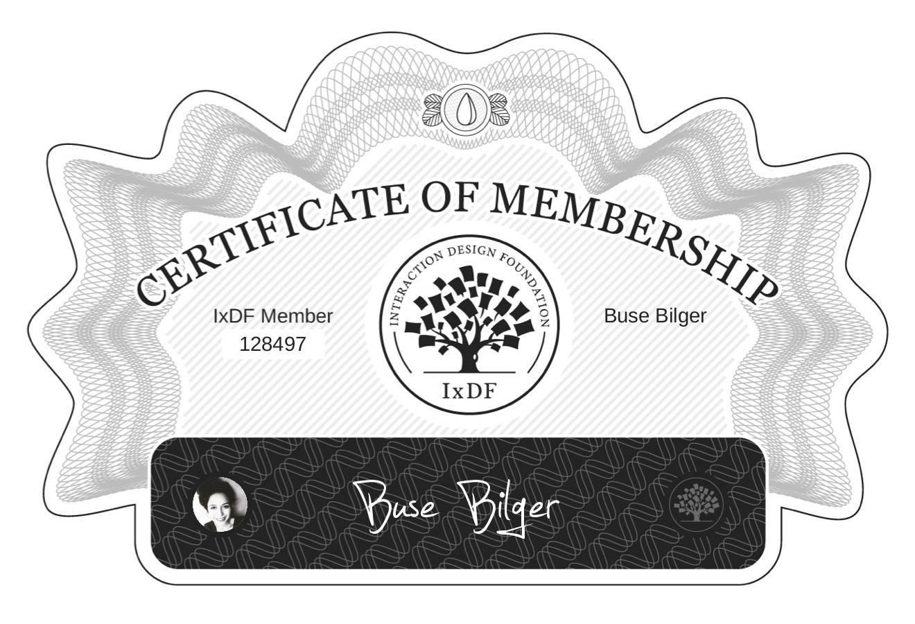 Certificate of Membership – Buse Bilger