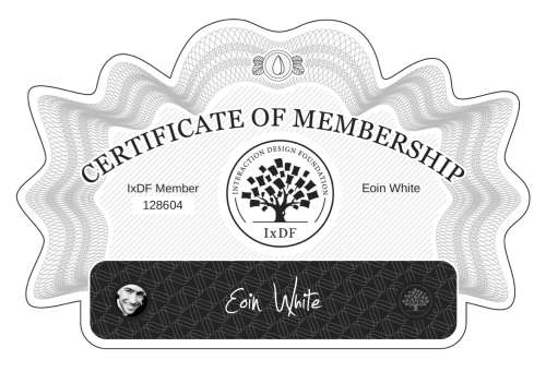 Certificate of Membership – Eoin White