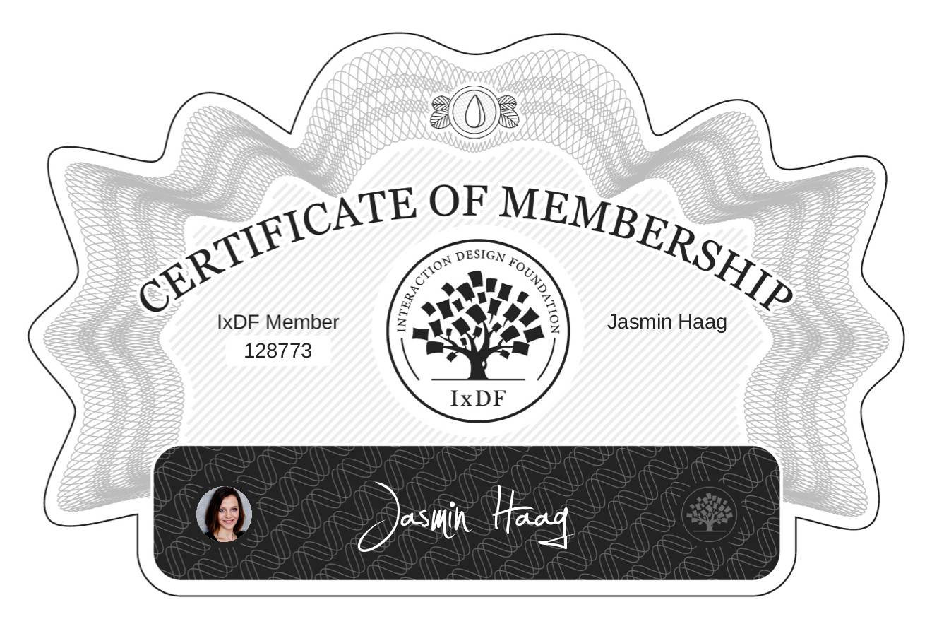 Certificate of Membership – Jasmin Haag