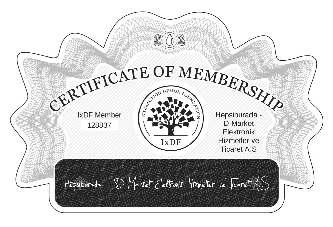 Certificate of Membership – Hepsiburada - D-Market Elektronik Hizmetler ve Ticaret A.S