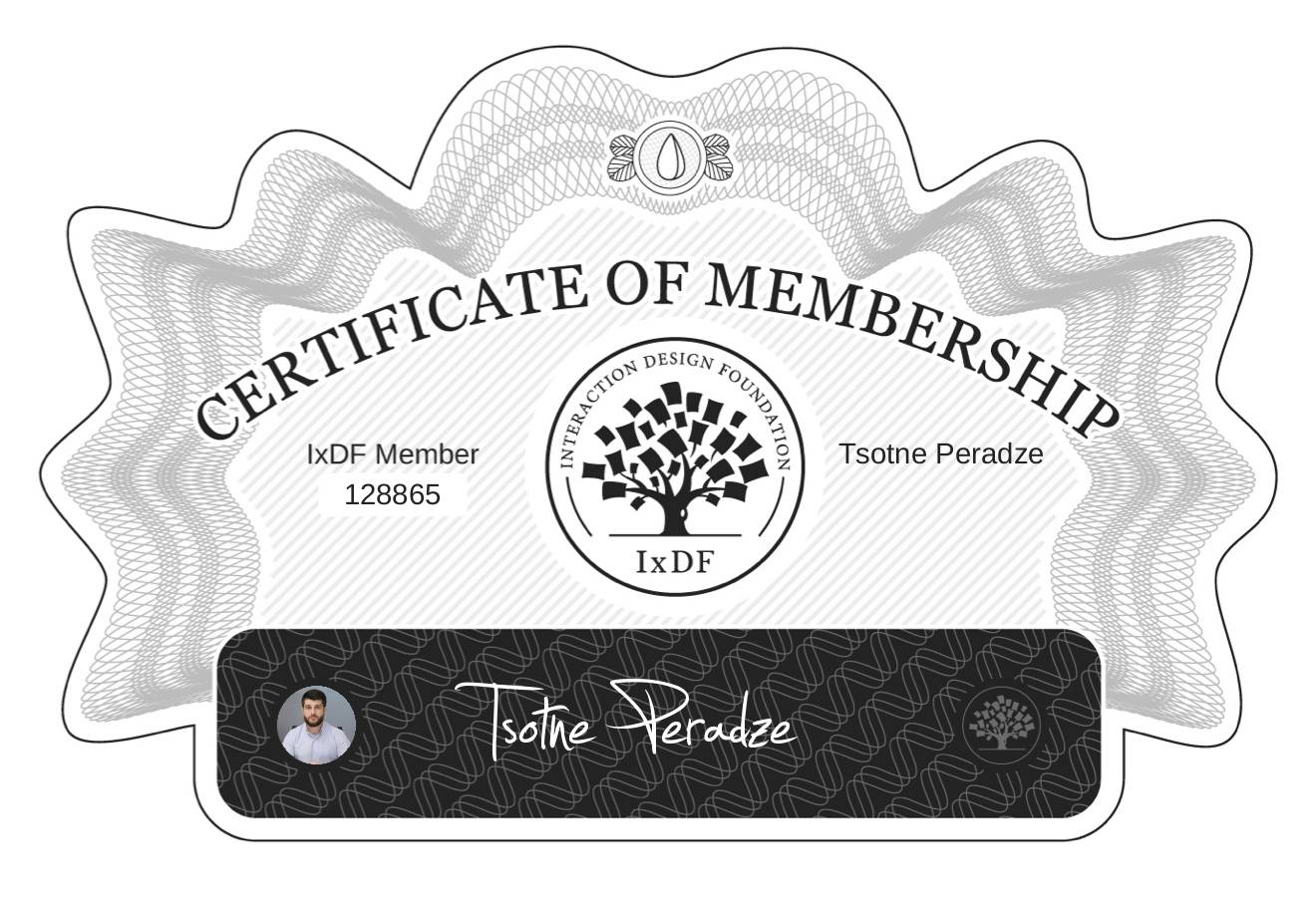 Certificate of Membership – Tsotne Peradze