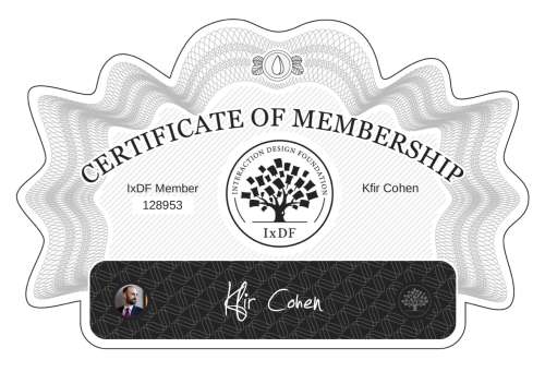 Certificate of Membership – Kfir Cohen