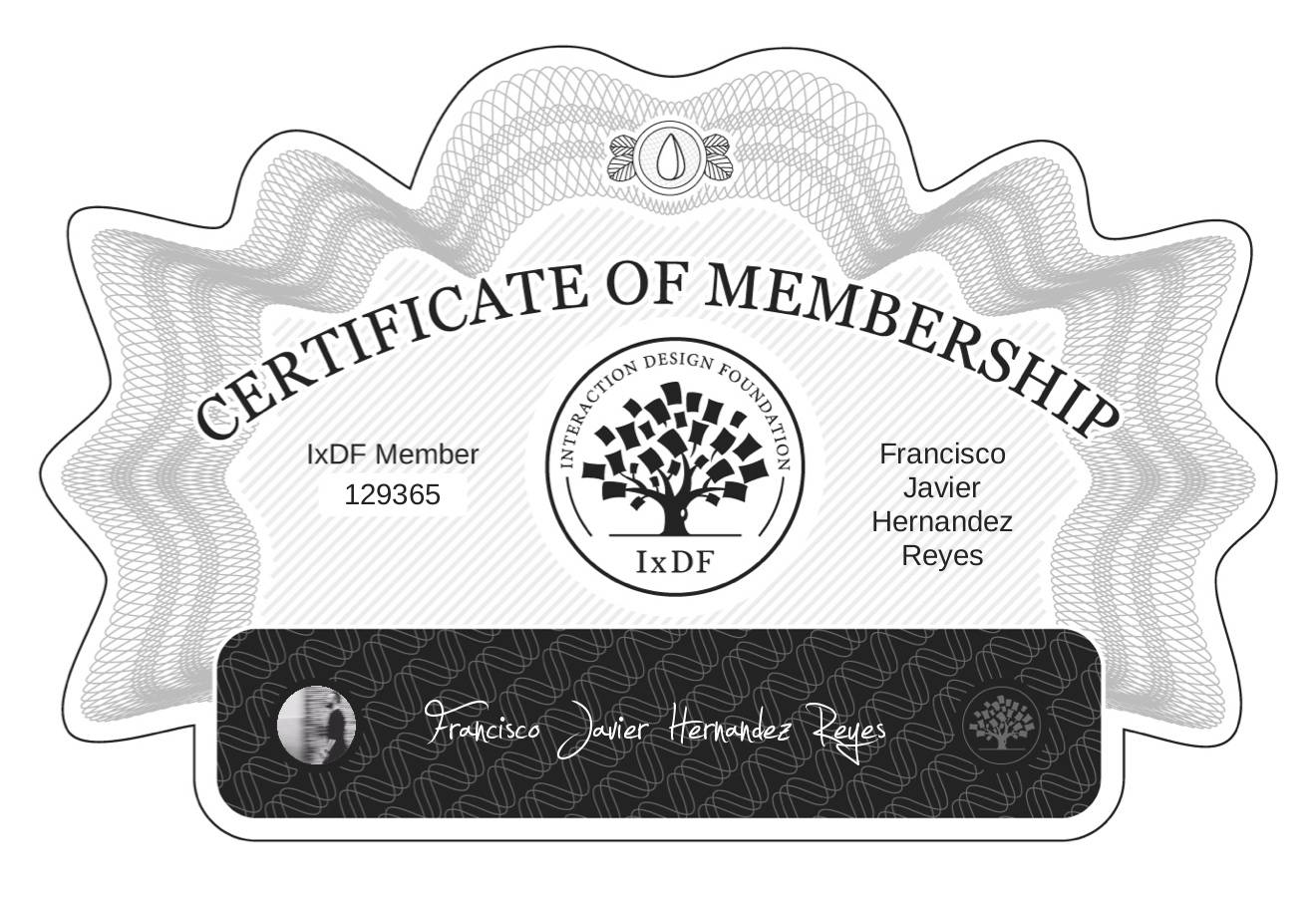 Certificate of Membership – Francisco Javier Hernández Reyes