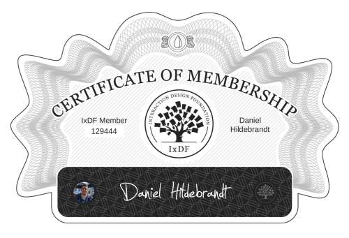 Certificate of Membership – Daniel Hildebrandt