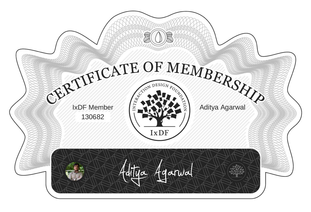 Certificate of Membership – Aditya Agarwal