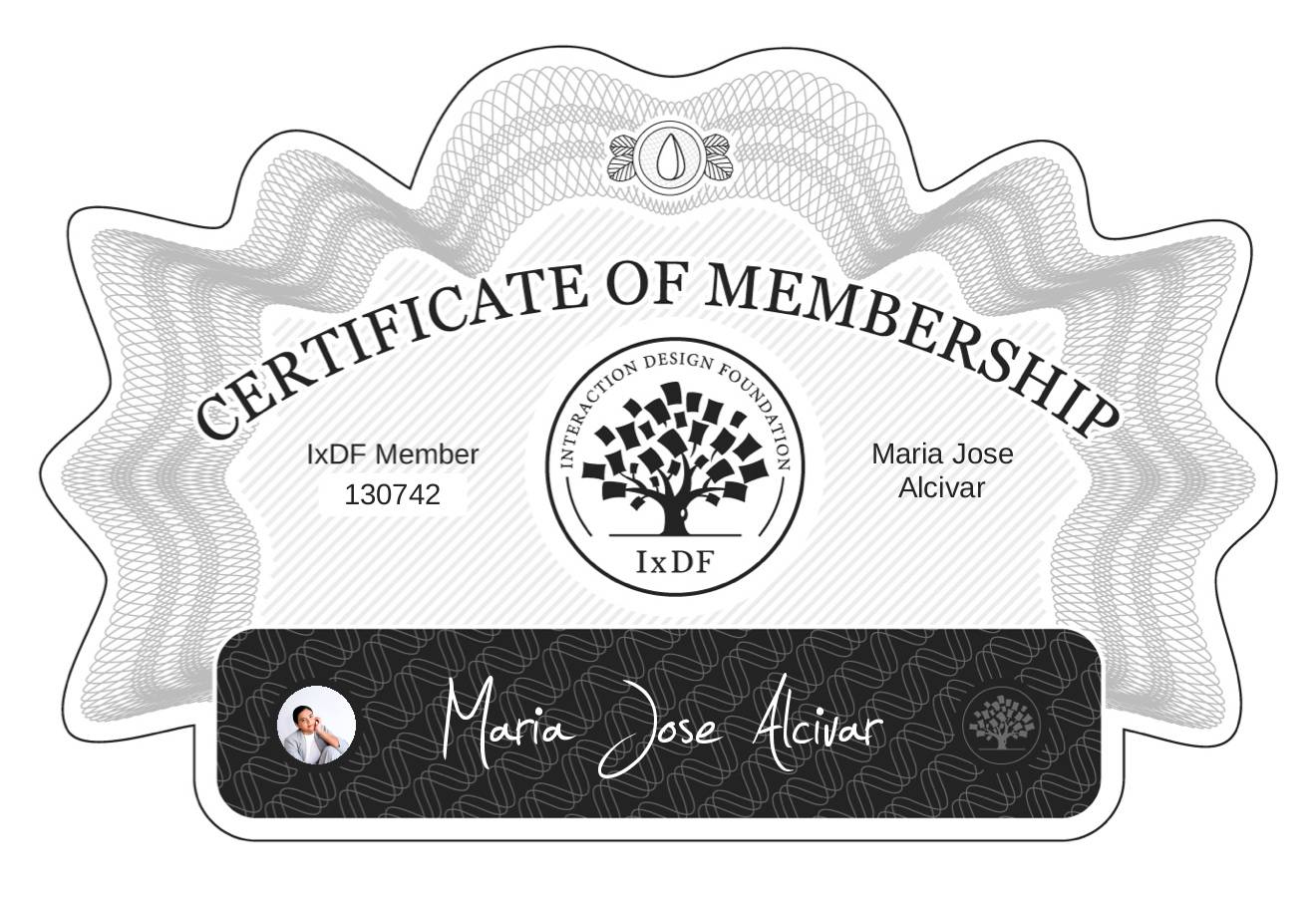 Certificate of Membership – Maria Jose Alcivar