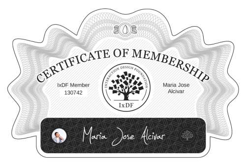 Certificate of Membership – Maria Jose Alcivar