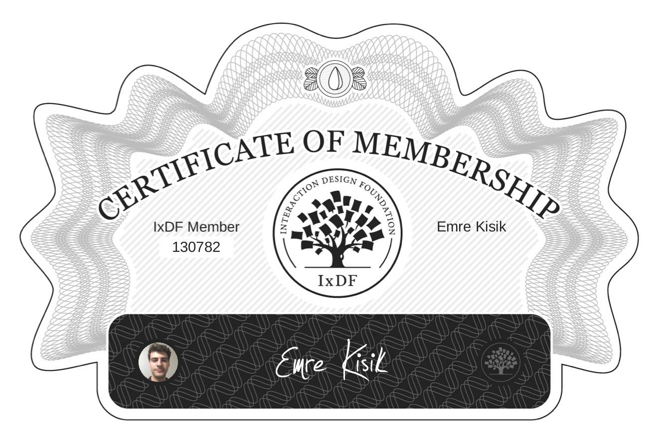 Certificate of Membership – Emre Kısık