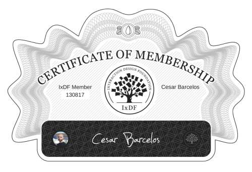 Certificate of Membership – César Barcelos