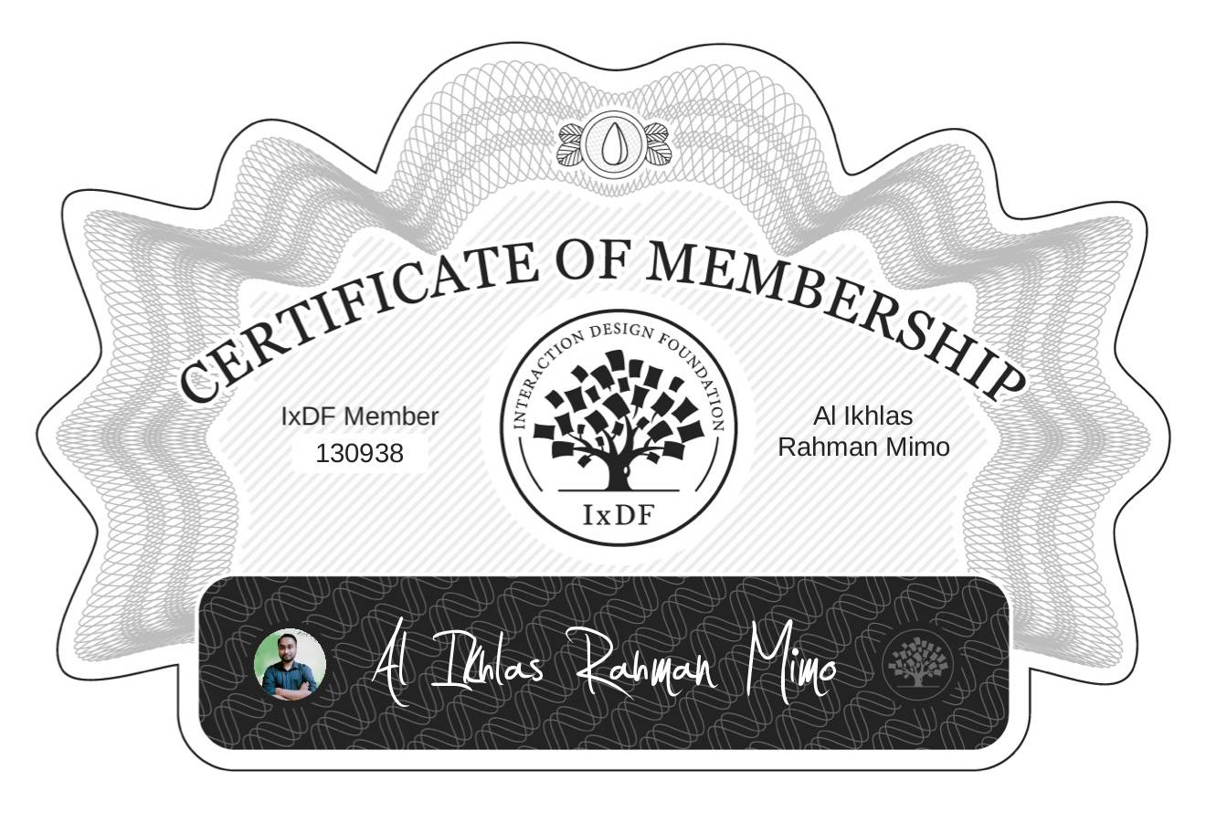 Certificate of Membership – Al Ikhlas Rahman Mimo