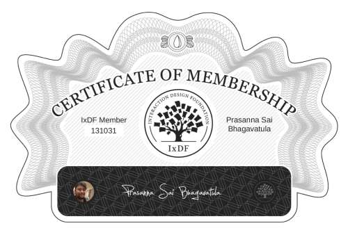 Certificate of Membership – Prasanna Sai Bhagavatula