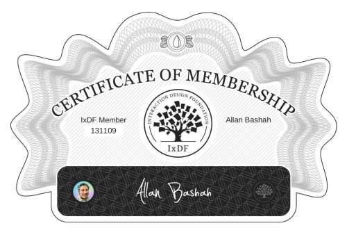 Certificate of Membership – Allan Bashah