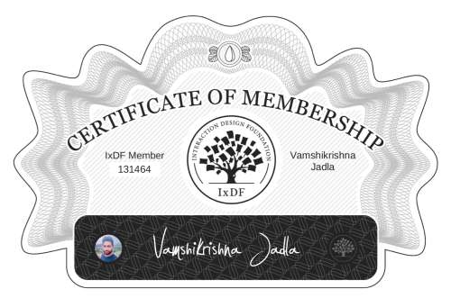Certificate of Membership – Vamshikrishna Jadla