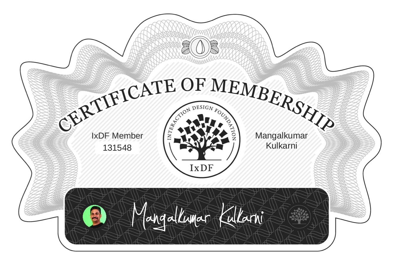 Certificate of Membership – Mangalkumar Kulkarni