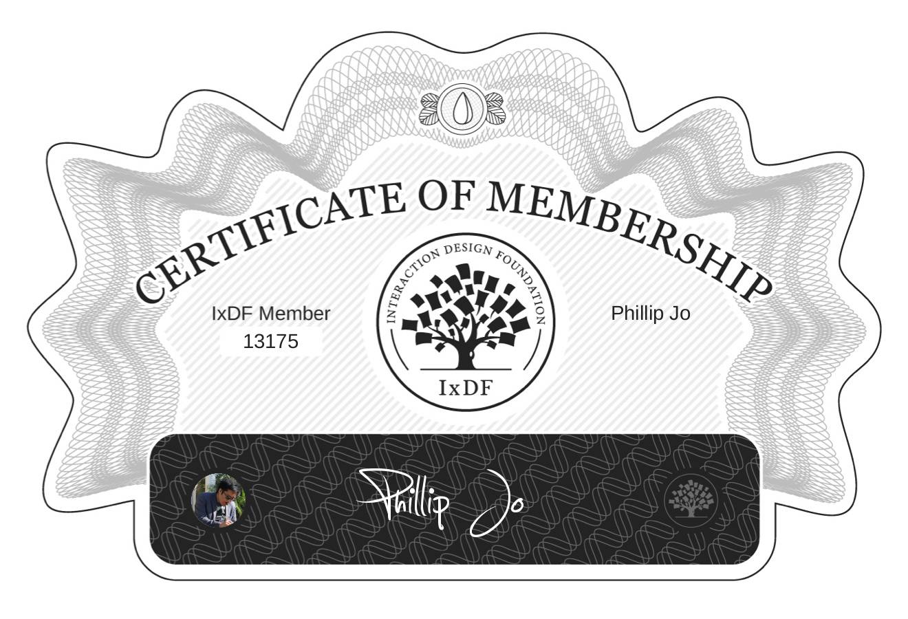 Certificate of Membership – Phillip Jo
