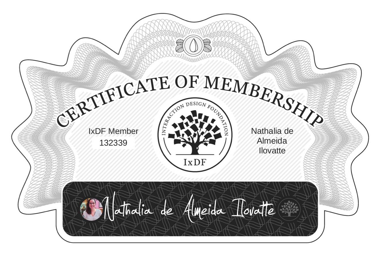 Certificate of Membership – Nathalia de Almeida Ilovatte