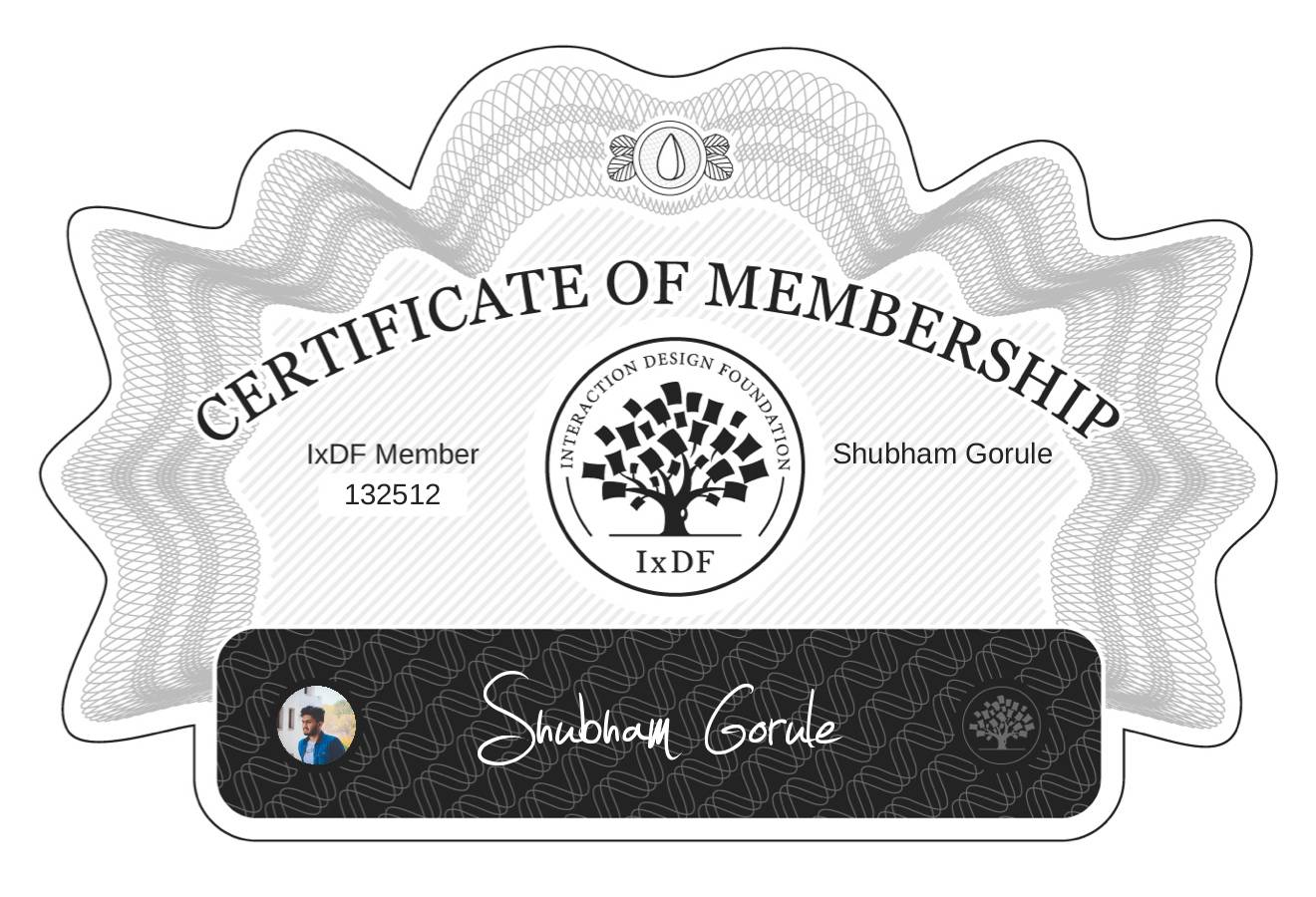 Certificate of Membership – Shubham Gorule