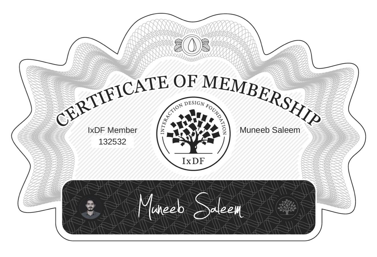 Certificate of Membership – Muneeb Saleem