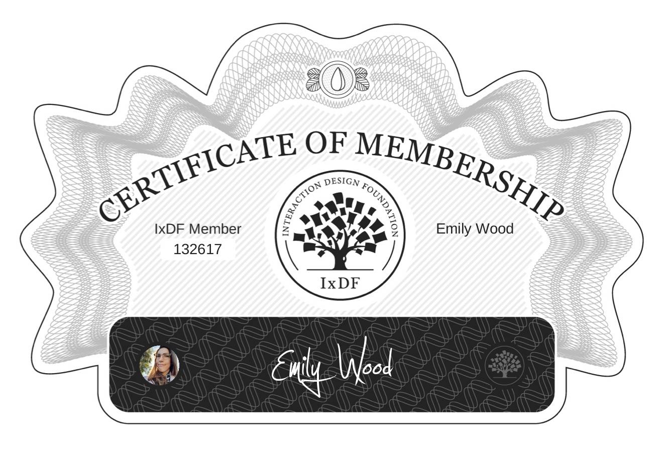 Certificate of Membership – Emily Wood