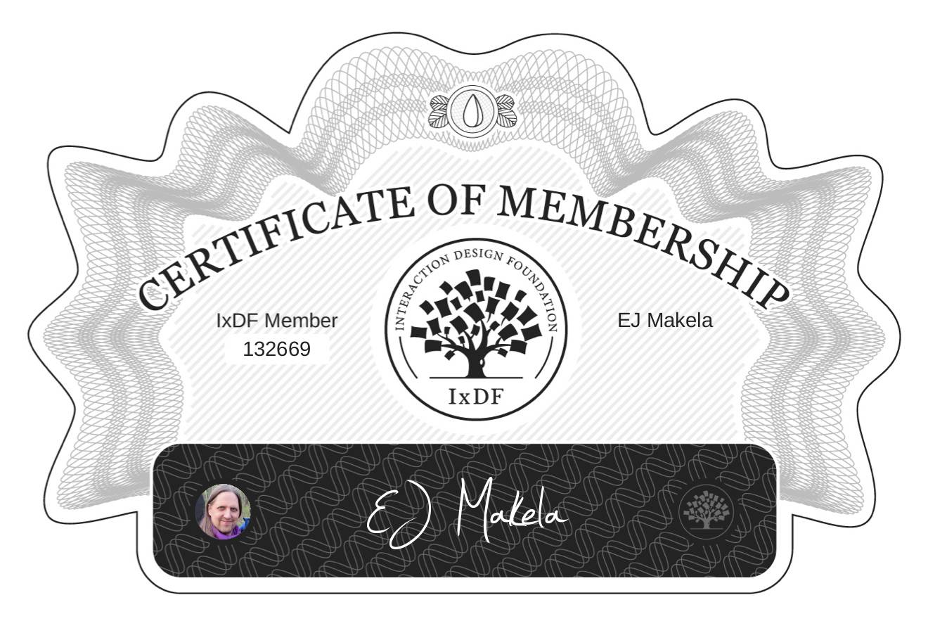 Certificate of Membership – EJ Makela