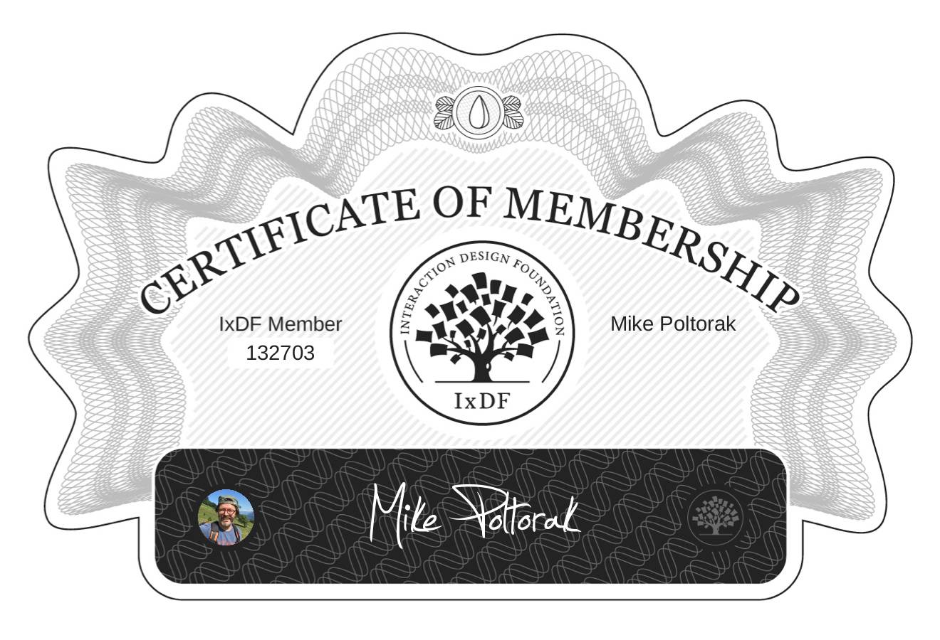Certificate of Membership – Mike Poltorak