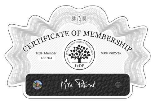 Certificate of Membership – Mike Poltorak