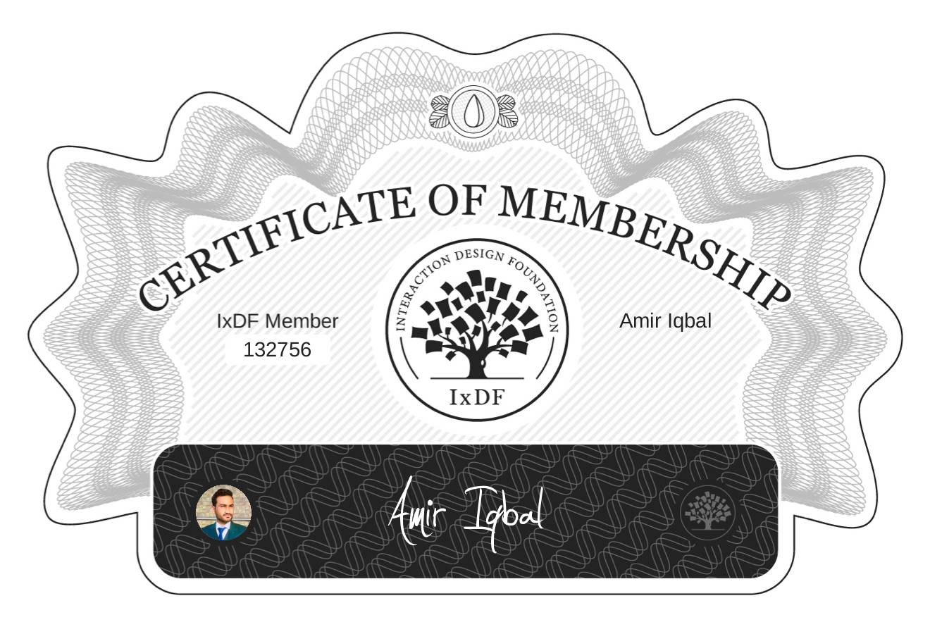 Certificate of Membership – Amir Iqbal