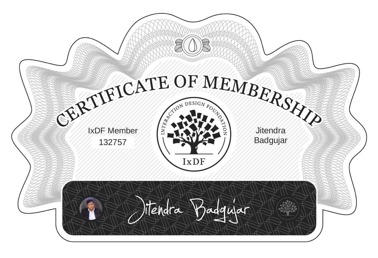 Certificate of Membership – Jitendra Badgujar