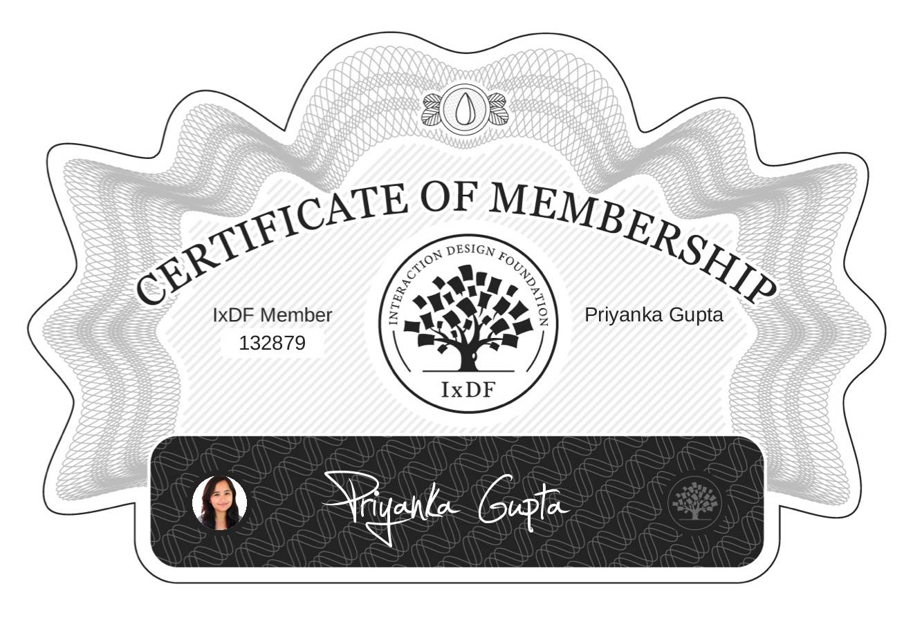 Certificate of Membership – Priyanka Gupta
