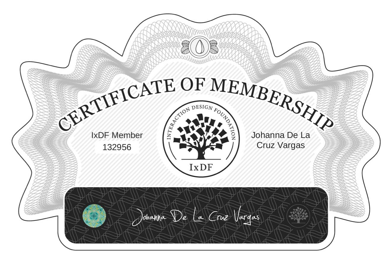 Certificate of Membership – Johanna De La Cruz Vargas